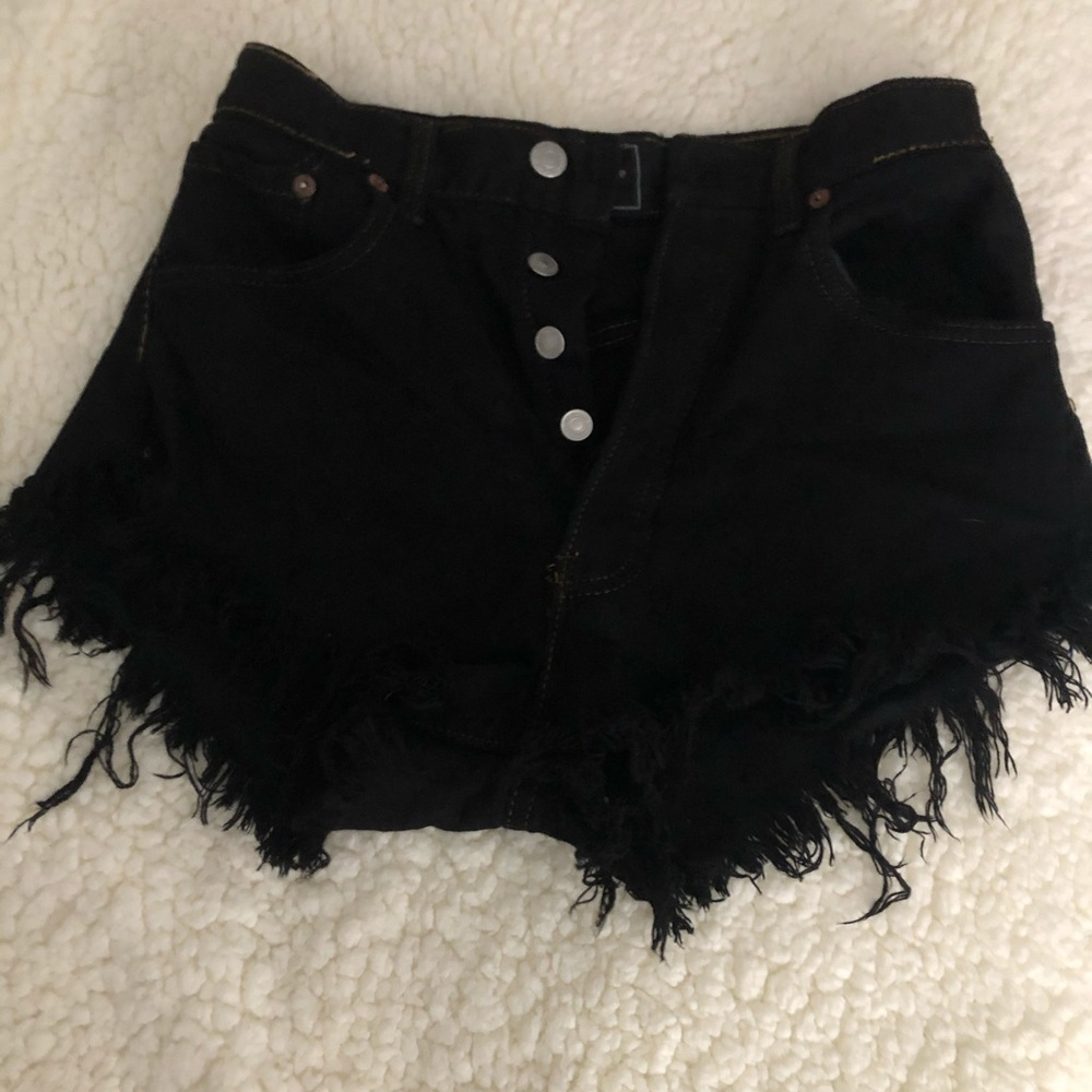 High waisted black shorts